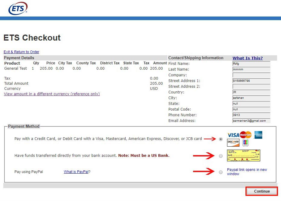 epayment24 | ثبت نام GRE با کمترین کارمزد ، آنلاین ، فوری