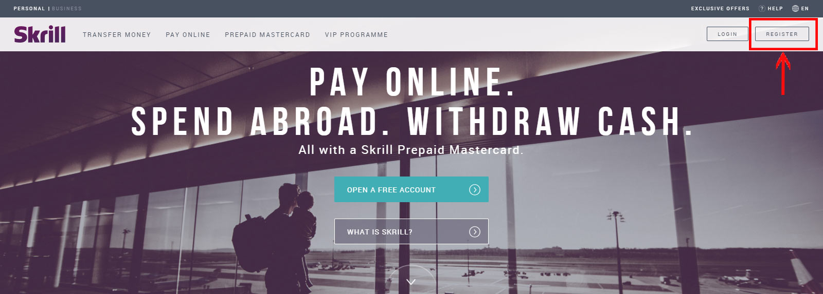 epayment24 ، مراحل راهنمای تصویری افتتاح حساب اسکریل یا مانی بوکرز را جهت ثبت نام سریع حساب skrill آماده کرده است.