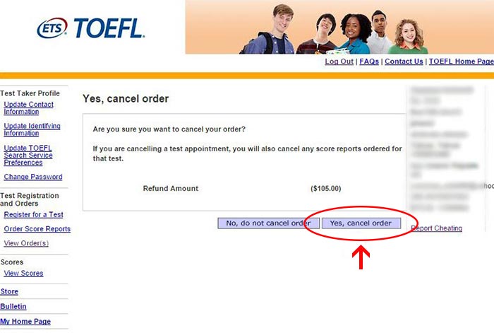 epayment24 | لغو آزمون تافل (TOEFL) ، هزینه لغو تافل ، کنسل آزمون تافل