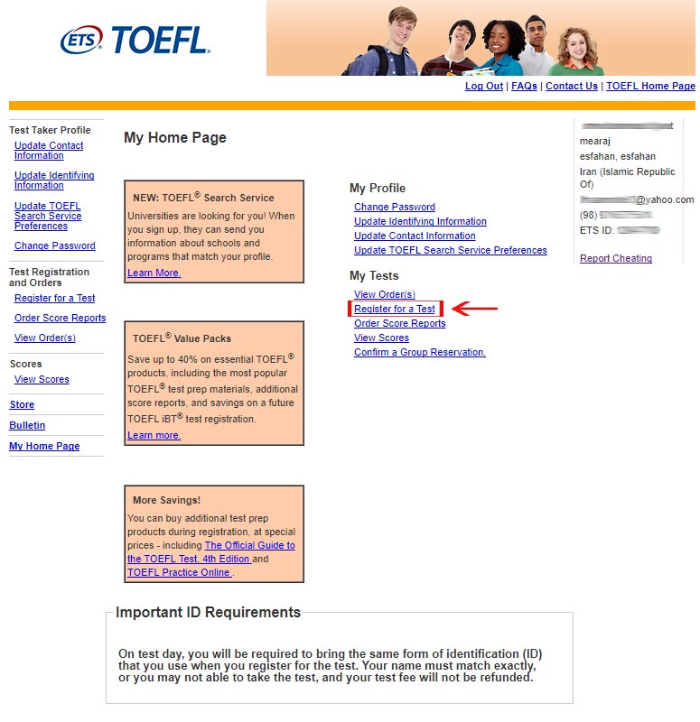 epayment24 | ثبت نام تافل ، هزینه آزمون TOEFL ، راهنمای پرداخت آزمون تافل