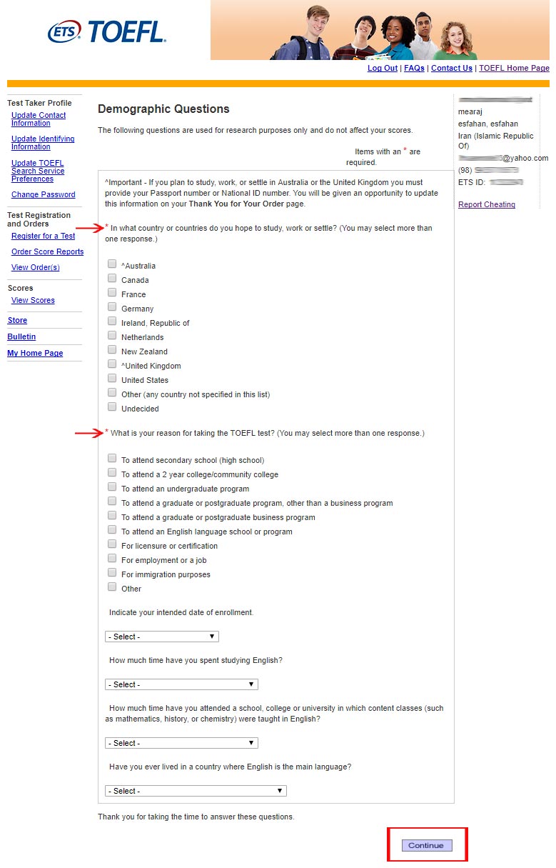 epayment24 | ثبت نام تافل ، هزینه آزمون TOEFL ، راهنمای پرداخت آزمون تافل