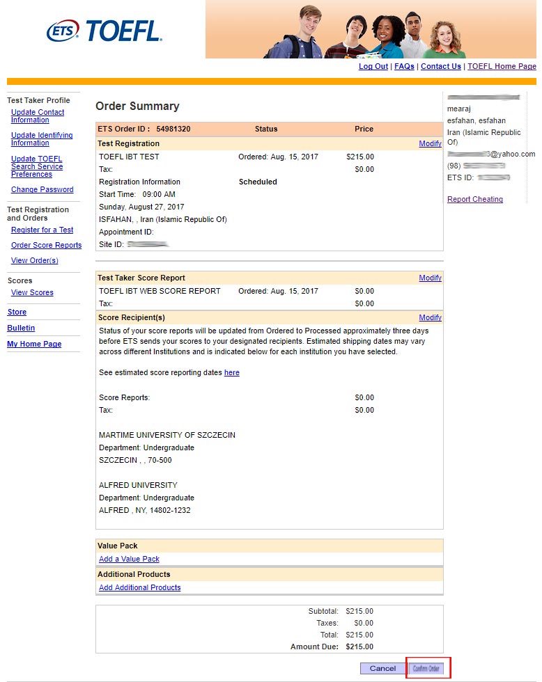 epayment24 | ثبت نام تافل ، هزینه آزمون TOEFL ، راهنمای پرداخت آزمون تافل