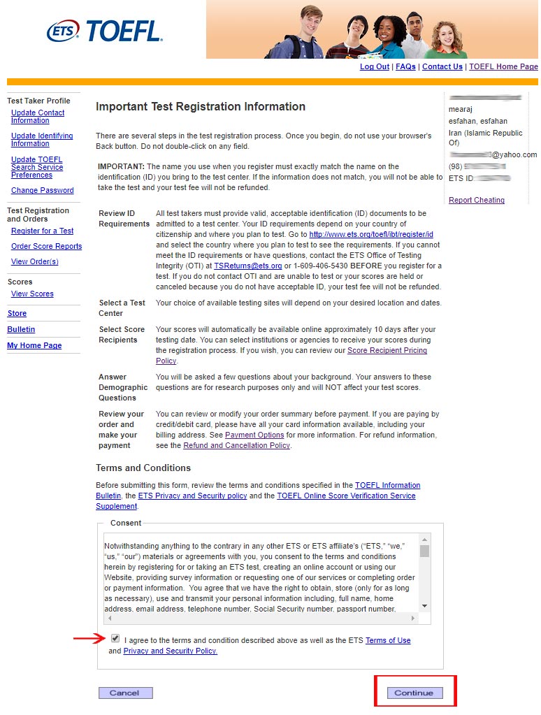 epayment24 | ثبت نام تافل ، هزینه آزمون TOEFL ، راهنمای پرداخت آزمون تافل