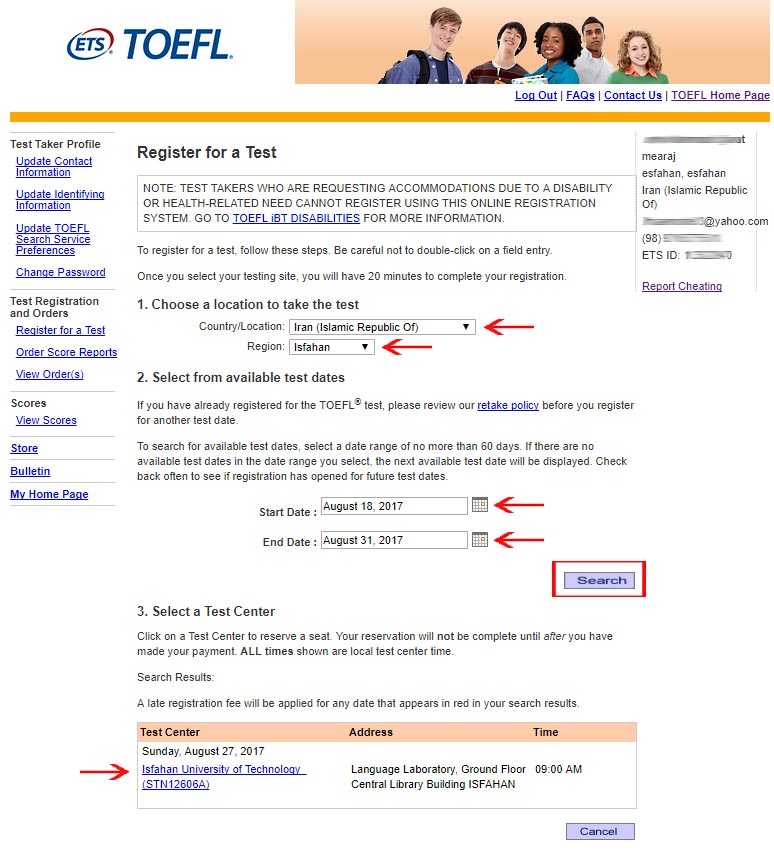 epayment24 | ثبت نام تافل ، هزینه آزمون TOEFL ، راهنمای پرداخت آزمون تافل