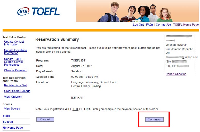 epayment24 | ثبت نام تافل ، هزینه آزمون TOEFL ، راهنمای پرداخت آزمون تافل