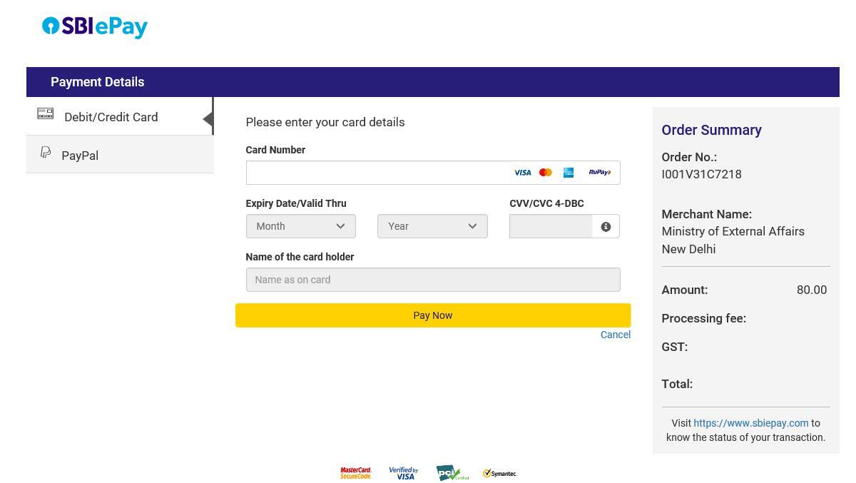 مرحله یازدهم پرداخت ویزای هند