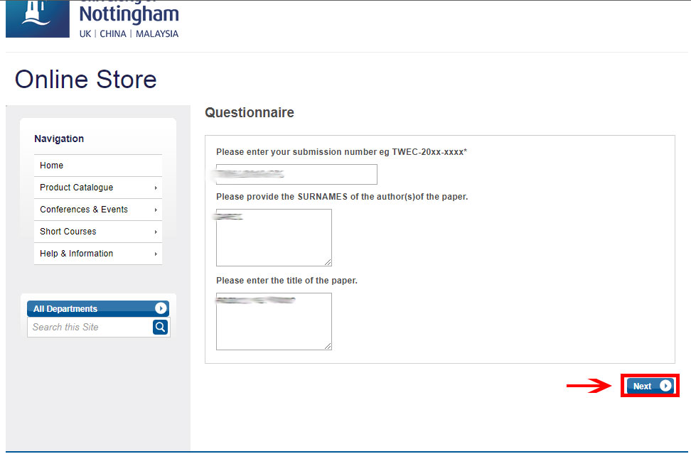 مرحله ششم خرید از دانشگاه ناتینگهام
