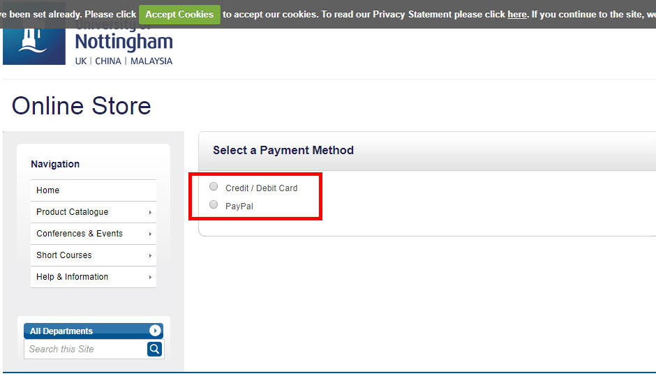 مرحله هشتم خرید از دانشگاه ناتینگهام